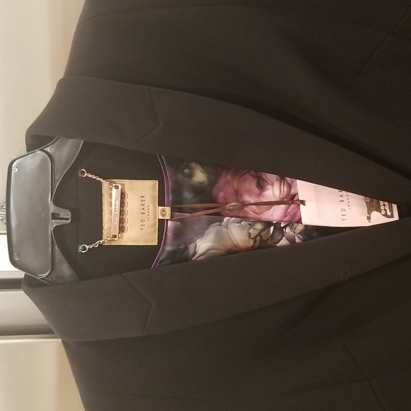 💕TED BAKER LONDON💕 Ricki Techno Crepe Suit Jacket ~ Black Size 4 NWT - Picture 5 of 12